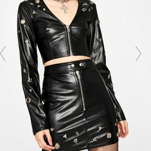 Vegan Leather Top